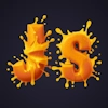 Апельсиновый 3D шрифт «Orange Splash» — сочная надпись онлайн