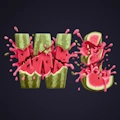 Арбузный 3D шрифт «Watermelon Splash»