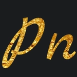 Золотая надпись с шрифтом MarckScript