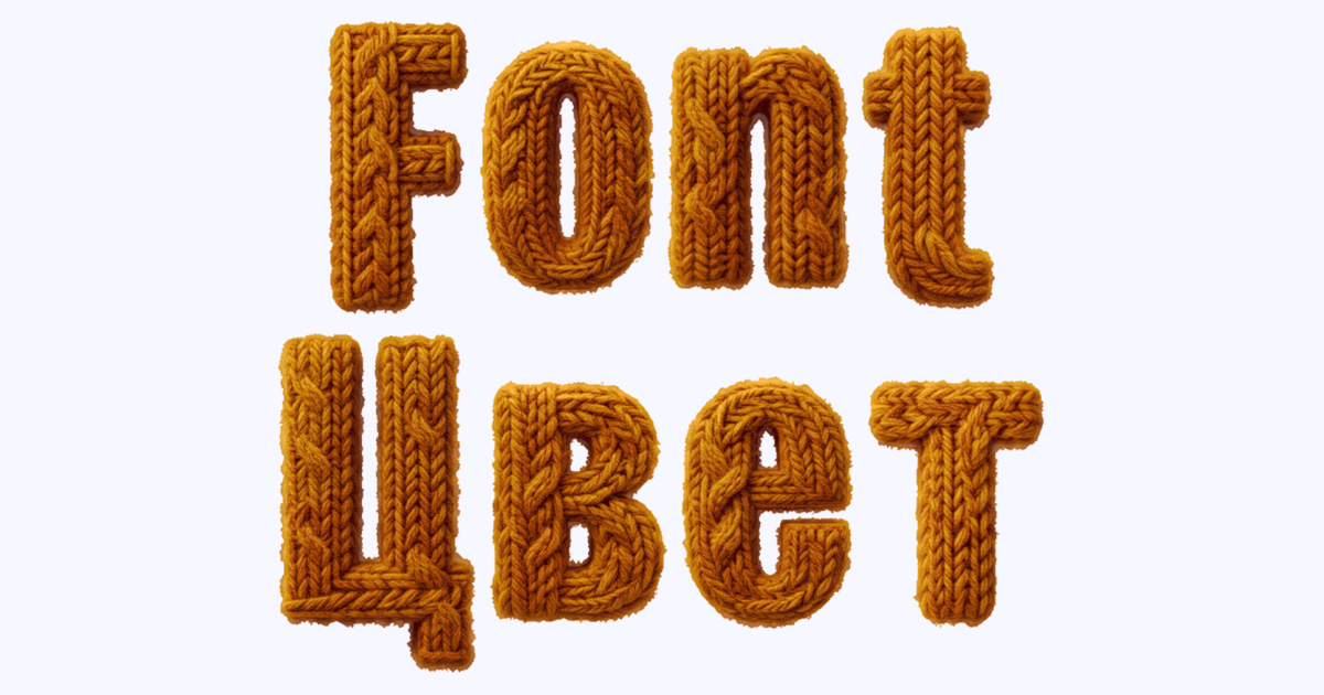 Knitted Wool 3d Font