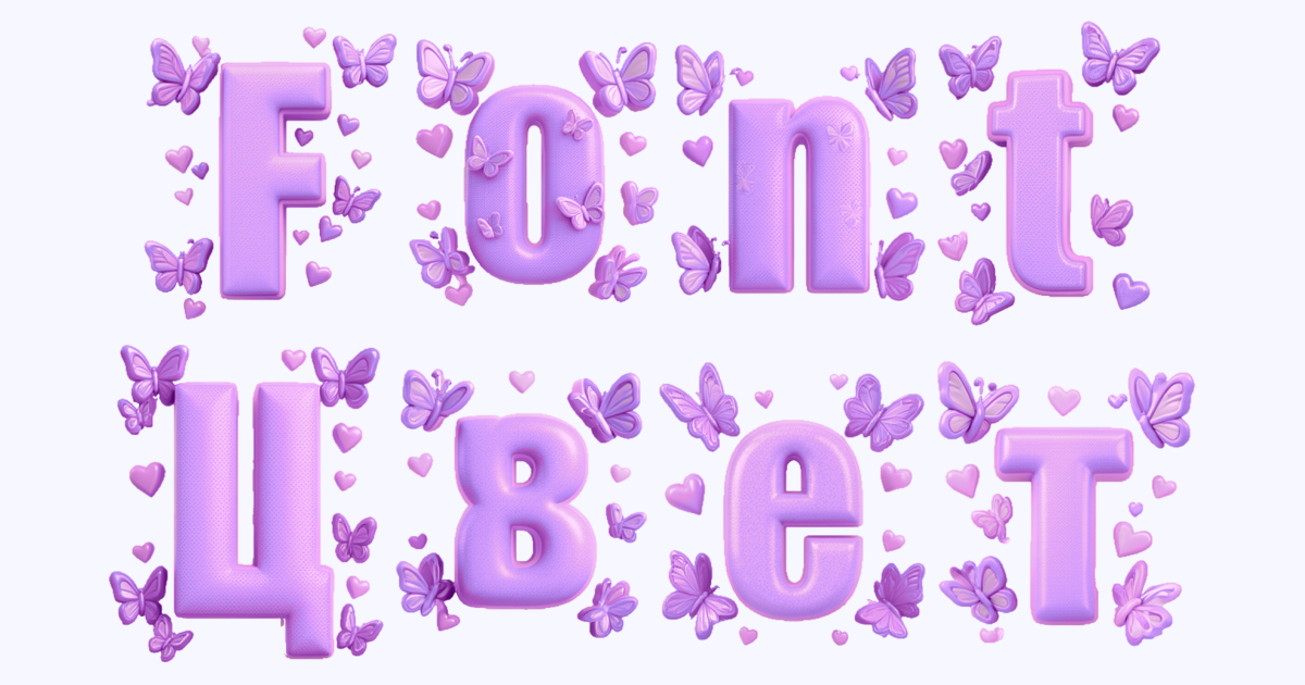 Lilac Fairy Butterfly 3d Font Generator