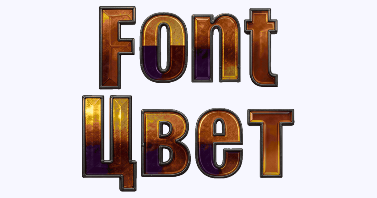 Amber Stained Glass Font