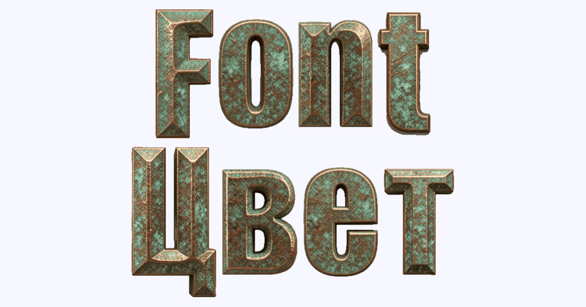 Antique Bronze 3d Font