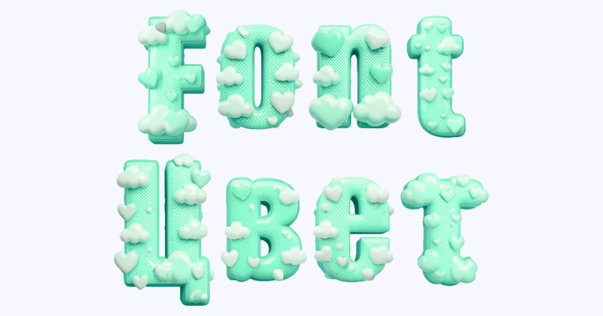 Minty Clouds Cute 3d Font Generator