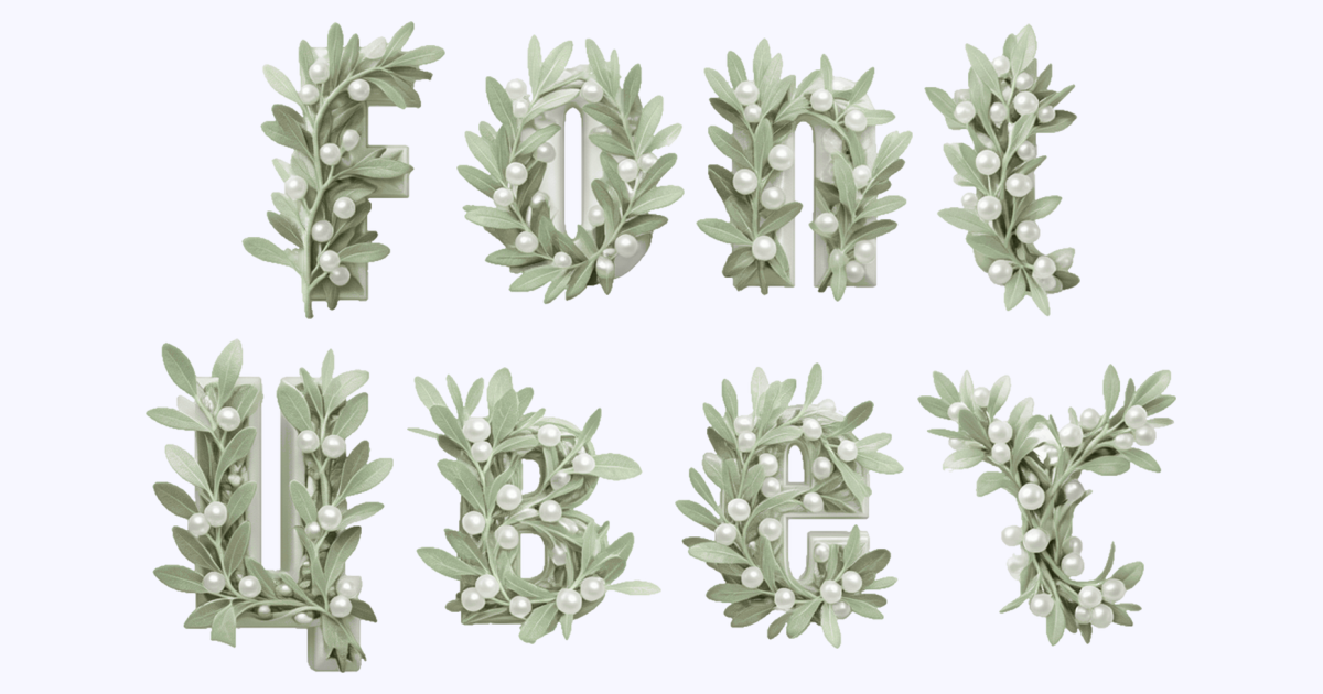 Olive Pearl Wedding 3d Font