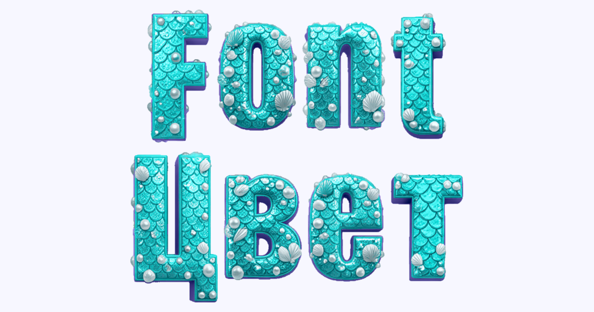 Mermaid Scale 3d Font Generator