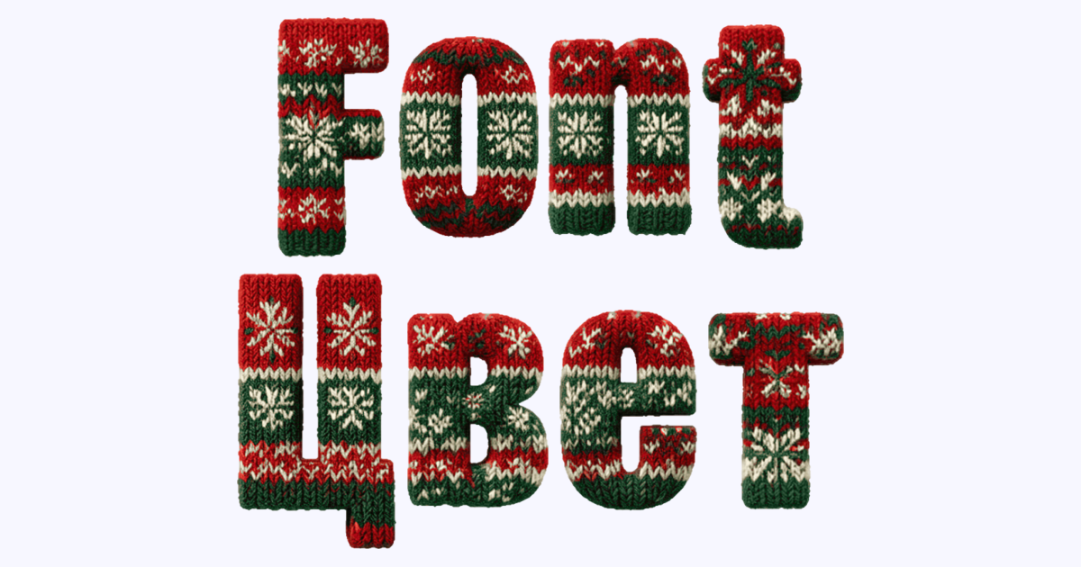 Knitted Sweater Christmas 3d Text Generator