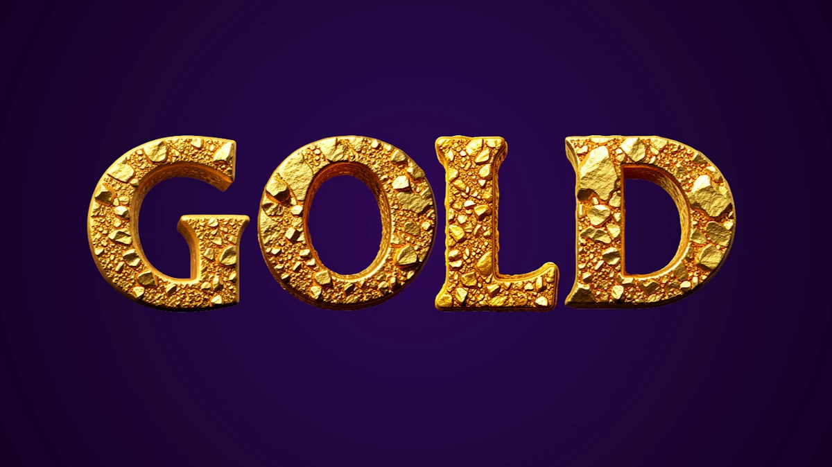 GOLD 3D шрифт.